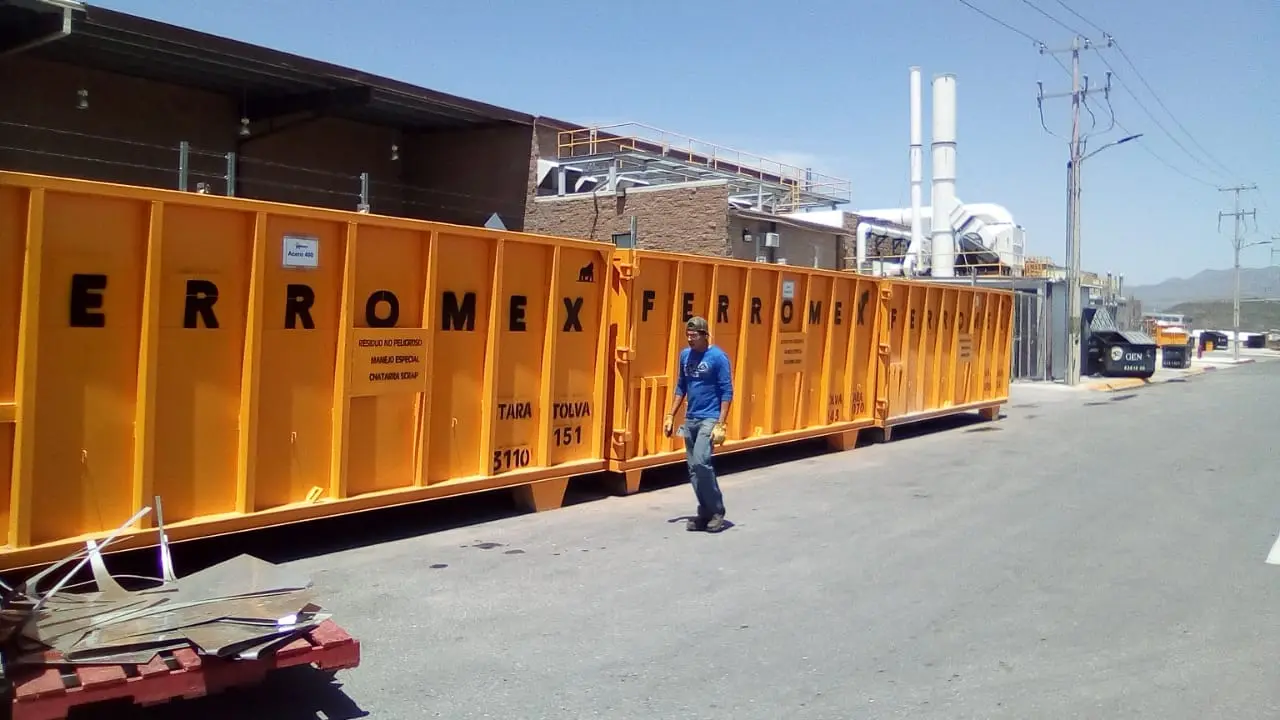 FDN containers at a client plant